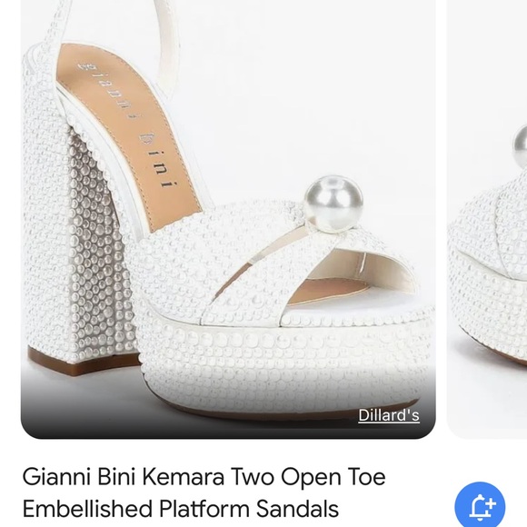 Gianni Bini Kemara Two Open Toe
Embellished Platform heels - Picture 10 of 10